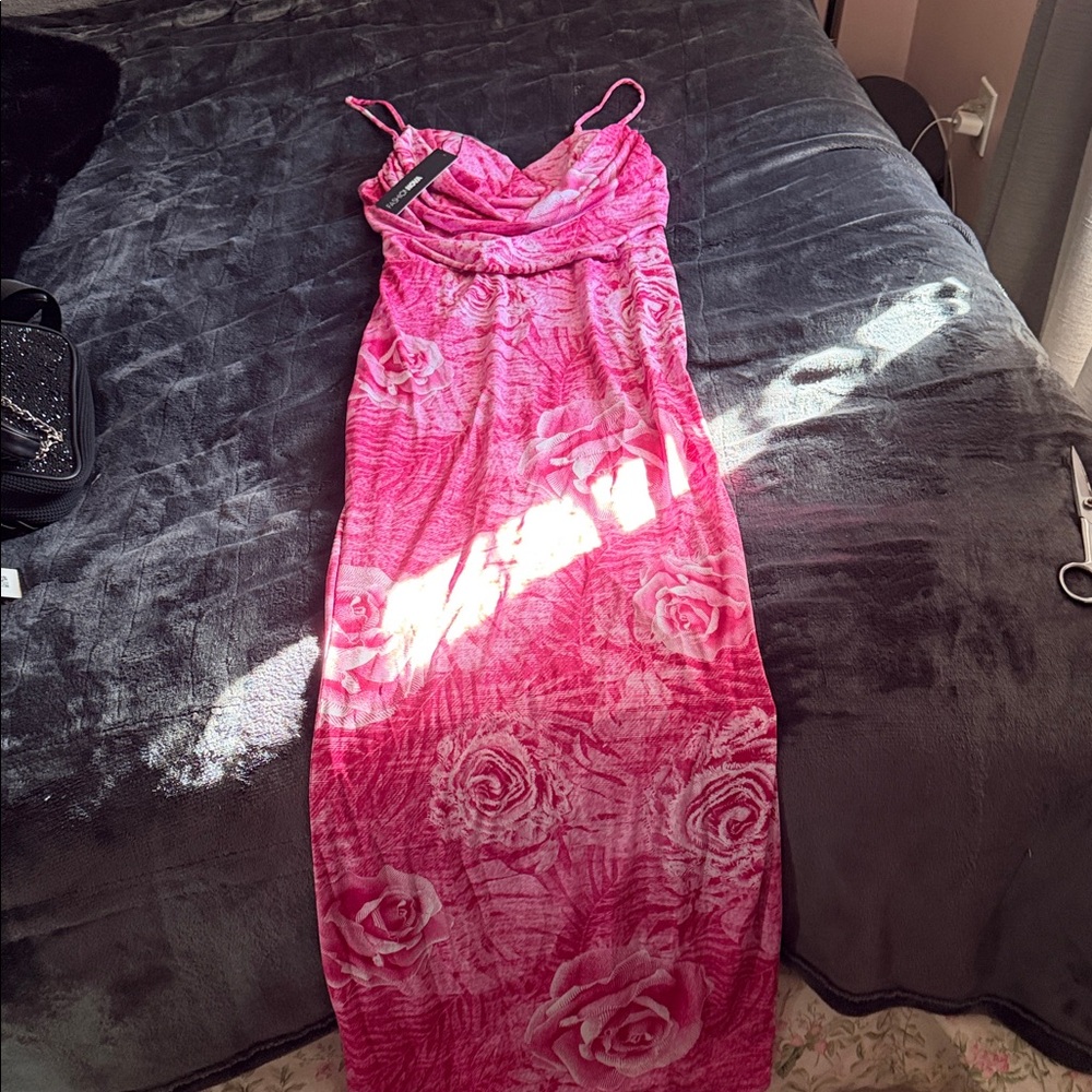 Fashion Nova Pink Floral Dress